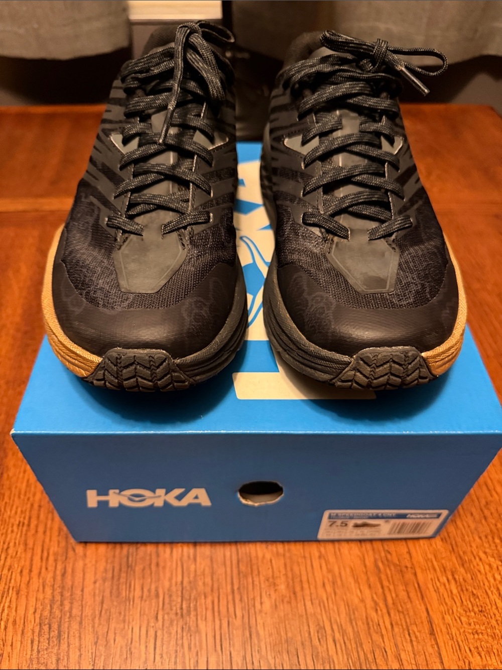 Hoka Speedgoat 4 Special Edition Chinese New Year with vibram megagrip bottoms